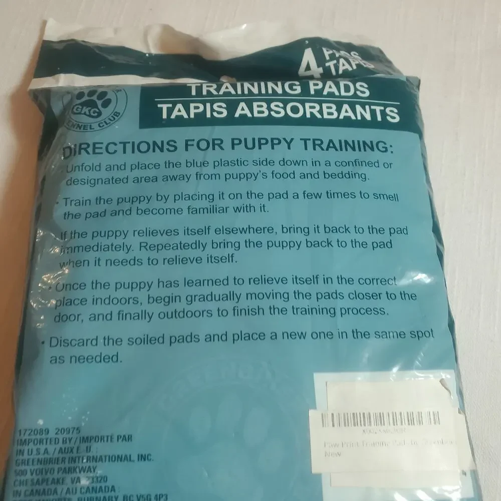 Greenbrier Kennel Club Heavy-Duty Pet Training Pads Puppy Dog